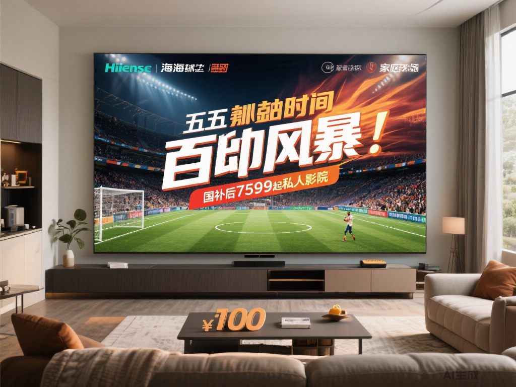 海信开启世俱杯百吋风暴100吋电视国补后7599起（海信掀起世俱杯百吋热潮，100吋电视国补后仅7599起）